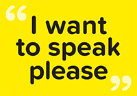 I want to speak cards – editable version to insert your own language